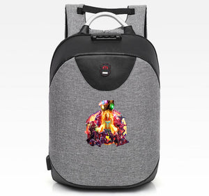 Avengers Endgame backpack (USB charging, waterproof, traveling lock)